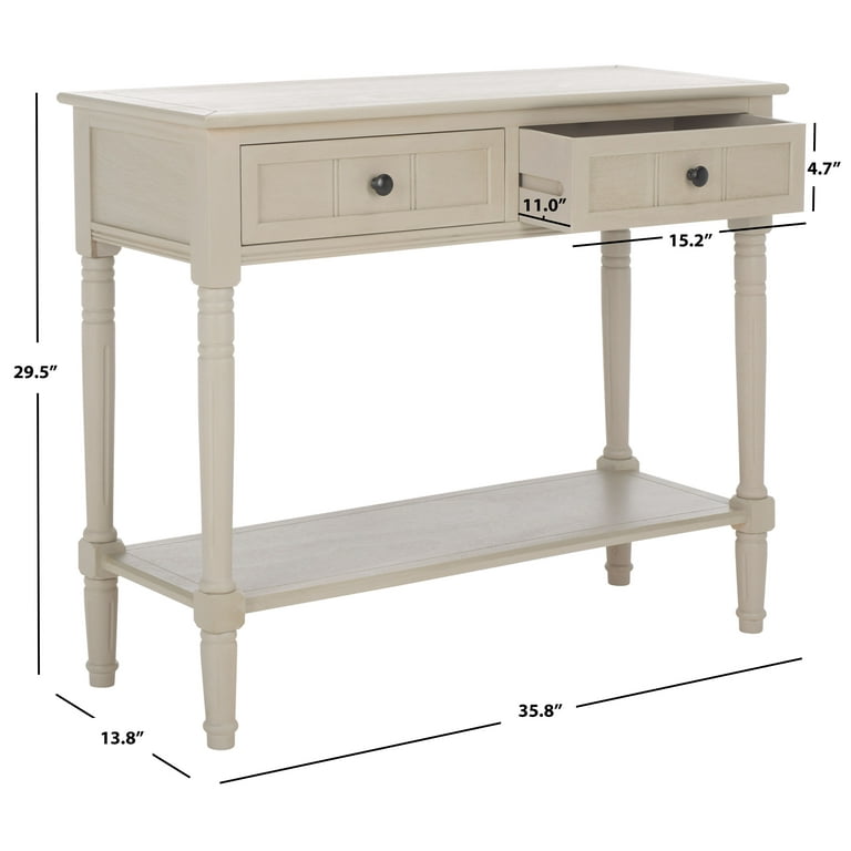 SAFAVIEH Samantha Contemporary 2 Drawer Console, Vintage SAFAVIEH Samantha Contemporary 2 Drawer Console, Vintage