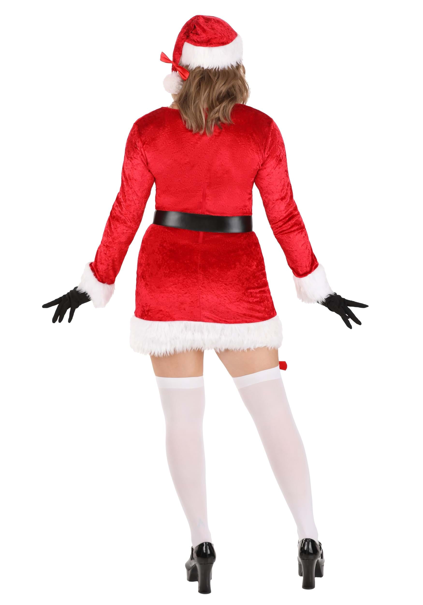 Santa Claus Women's Halloween Fancy-Dress Costume for Adult, Regular XL