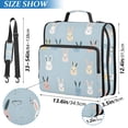 thumbnail image 2 of FORMRS Zipper Binder with Shoulder Strap 2-inch Ring 500 Sheet Capacity File Bag, Blue Rabbits, 2 of 5