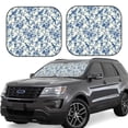 thumbnail image 2 of Daiia Vintage Floral Birds 2PCS Car Windshield Sun Shade, Foldable Sun Shield for Car Front Window, Auto Sun Blocker Visor Protector Universal for Truck SUV Pickup-Large, 2 of 7