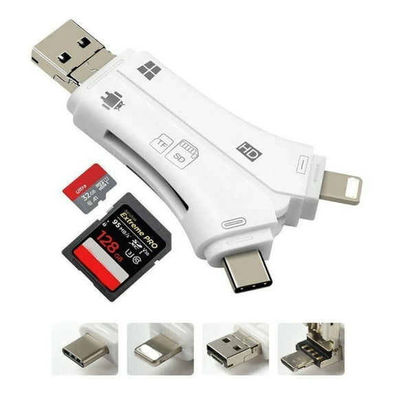 SkyAuks USB/Micro USB/USB Type C Memory Card Reader, for SD/SDXC/Micro SD Cards