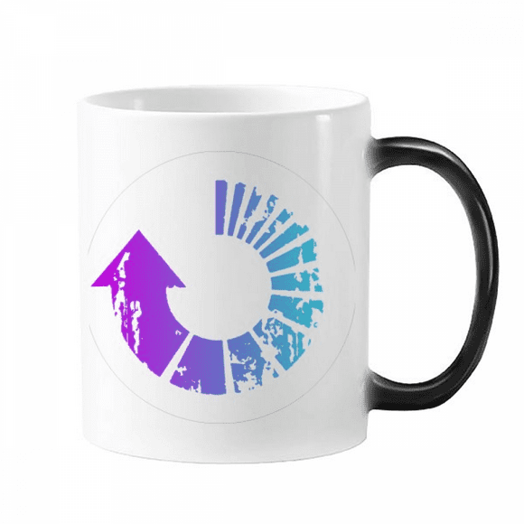Cut Around Repeated Lines Mug Changing Color Cup Morphing Heat Sensitive 12oz