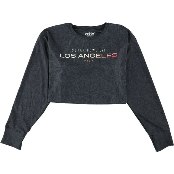 G-III Sports Womens Super Bowl LVI Graphic T-Shirt, Black, X-Large