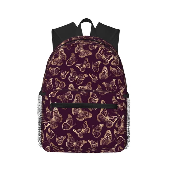 Easygdp Beautiful Purple Butterflies Mochila Casual para Portátil, Mochila para Escuela, Viajes, Negocios