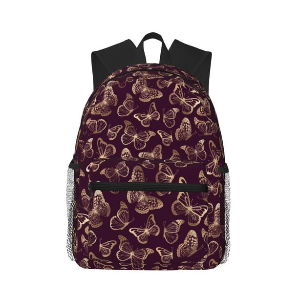 Easygdp Beautiful Purple Butterflies Mochila Casual para Portátil, Mochila para Escuela, Viajes, Negocios