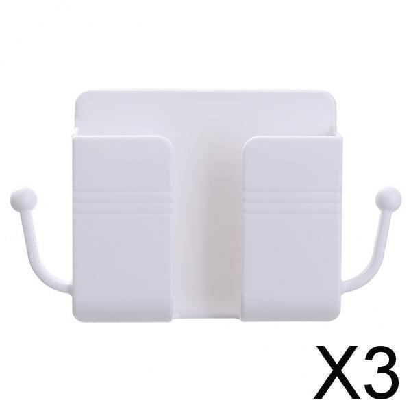 Paquete de 2-4 soportes para teléfono montados en la pared, adhesivos, estante de carga para el hogar con ganchos 3 piezas