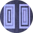 thumbnail image 1 of Ahgly Company Machine Washable Indoor Round Abstract Blue Modern Area Rugs, 6' Round, 1 of 4