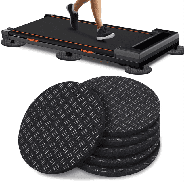 6PCS Non-Slip Walking Pad Mat,Noise Reduction Exercise Equipment Mat for Under Treadmill & Exercise Bike Machines,6 * mat