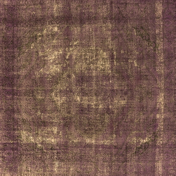 Ahgly Company Indoor Square Persian Brown Bohemian Area Rugs, 3' Square