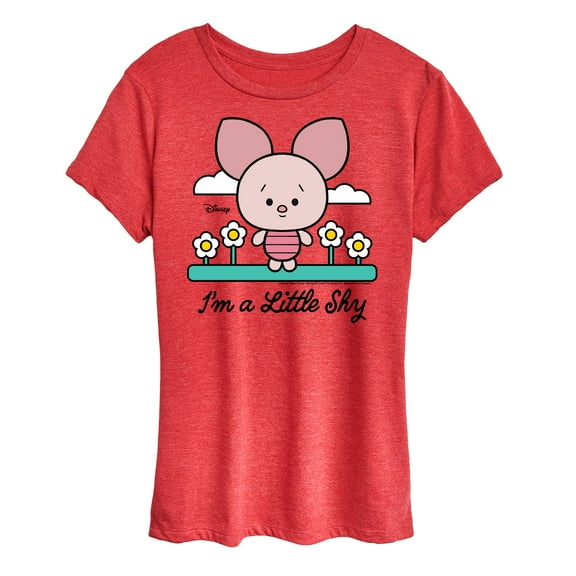 Winnie the Pooh - Piglet Little Shy - Women's Short Sleeve Graphic T-Shirt