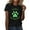 Black, variant on Aayomet St Patrick's Day Tops For Women Casual Women's Short Sleeve V-Neck Graphic T-Shirt,Green S