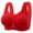 Red, variant on Wireless Bra for Women Daisy Floral Patterns Scalloped Bras Seamless Full Coverage Supportive Push Up Bralettes Red 44