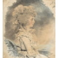 thumbnail image 3 of John Downman 20x22 Black Modern Framed Museum Art Print Titled - Mrs. Palmer (1785), 3 of 5
