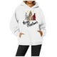 thumbnail image 1 of WILLBEST Sudadera Navideña para Mujer, Estilo Urbano, con Estampado de Letras, Cuello Redondo y Manga Larga Grande, 1 of 5