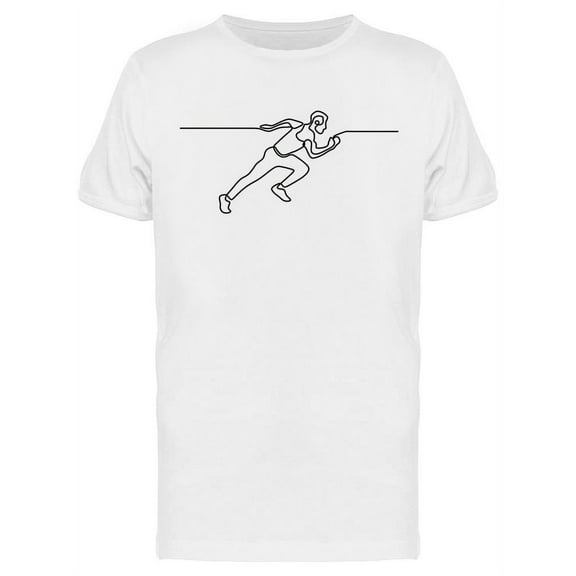 Athlete Running Fast Design T-Shirt Men -Image by Shutterstock, Male Large