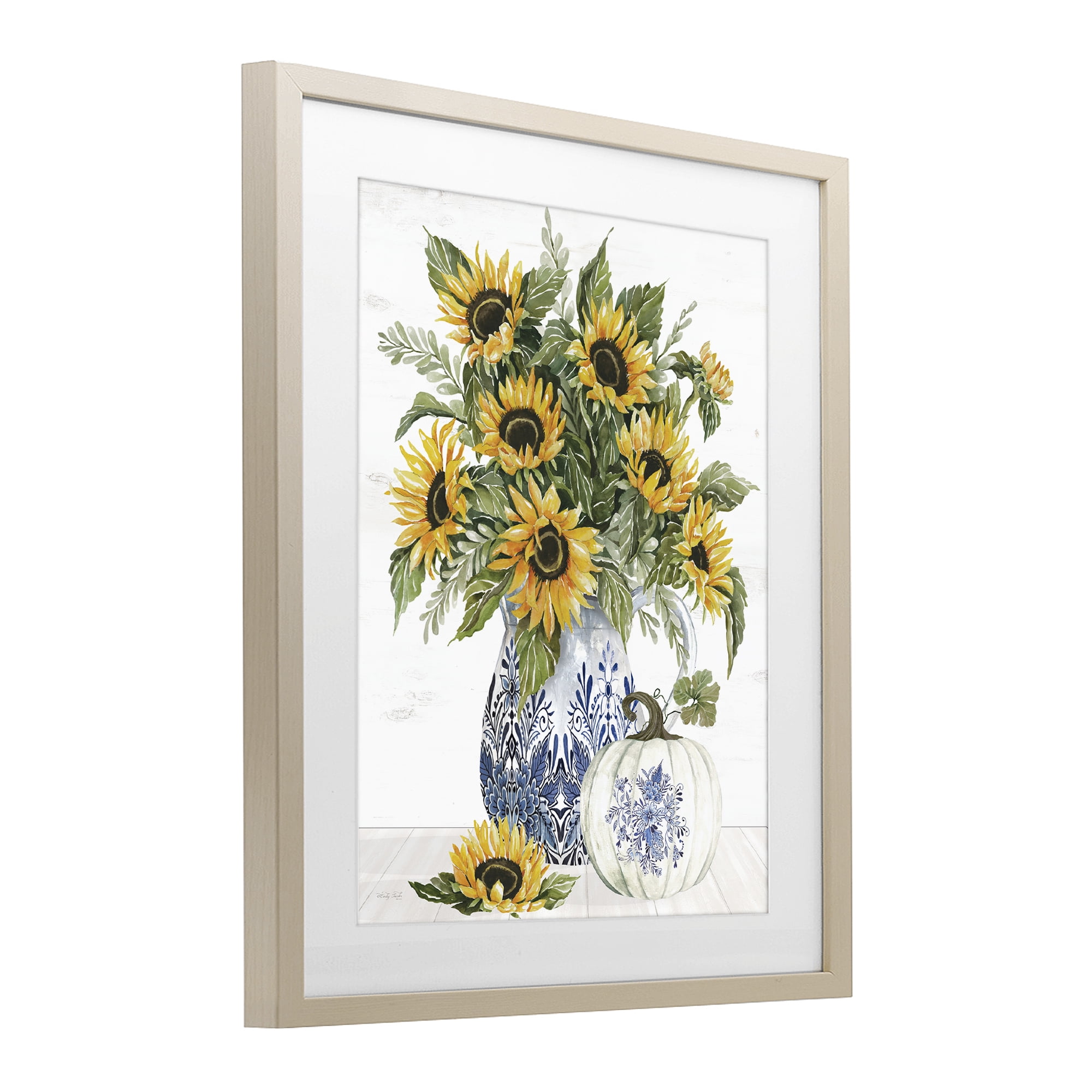 Stupell Industries Imperial Autumn Sunflowers Birch Framed Print Under Glass, design by Cindy Jacobs