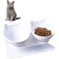 thumbnail image 3 of Comedero para gatos, comedero doble para gatos con soporte elevado inclinado 15°. Comederos para gatos, comedero para gatos Comedero elevado, para gatos y perros pequeños Xemadio MZQ-0988-2, 3 of 8