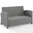 thumbnail image 4 of Afuera Living Transitional Wicker Patio Loveseat in Gray, 4 of 9