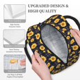 thumbnail image 3 of Balery Royal Blue Plaid Sunflower Bolsa de Almuerzo para Mujeres, Caja de Almuerzo, Bolsa de Almuerzo Pequeña Impermeable, Tote de Almuerzo Reutilizable con Gran Capacidad, 3 of 6