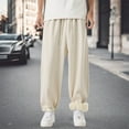 thumbnail image 2 of sususu Mens Sweatpants Tall,Men's Casual Corduroy Joggers Pants Comfortable Loose Fit Trousers For Everyday Fashion Wear,White1,XXXL, 2 of 5
