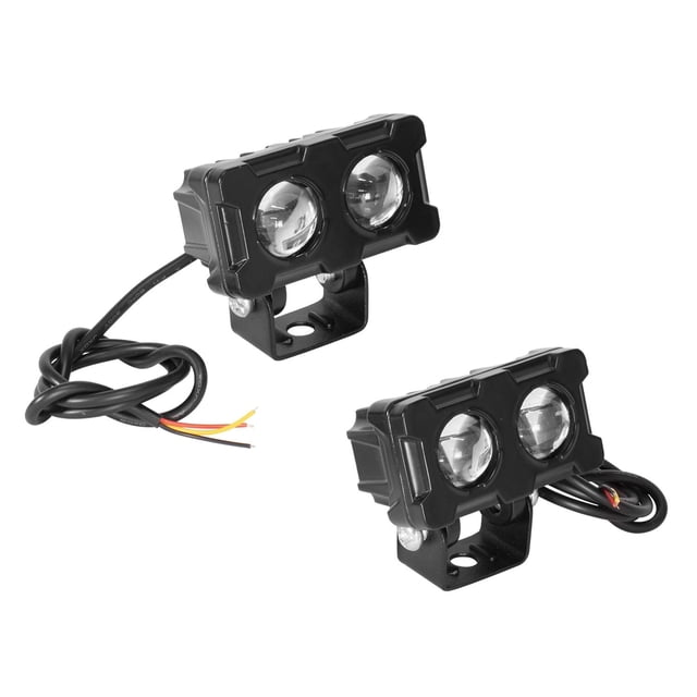 Faros Auxiliares Rectangular 4800Lm Con Base Moto Kinlley negro