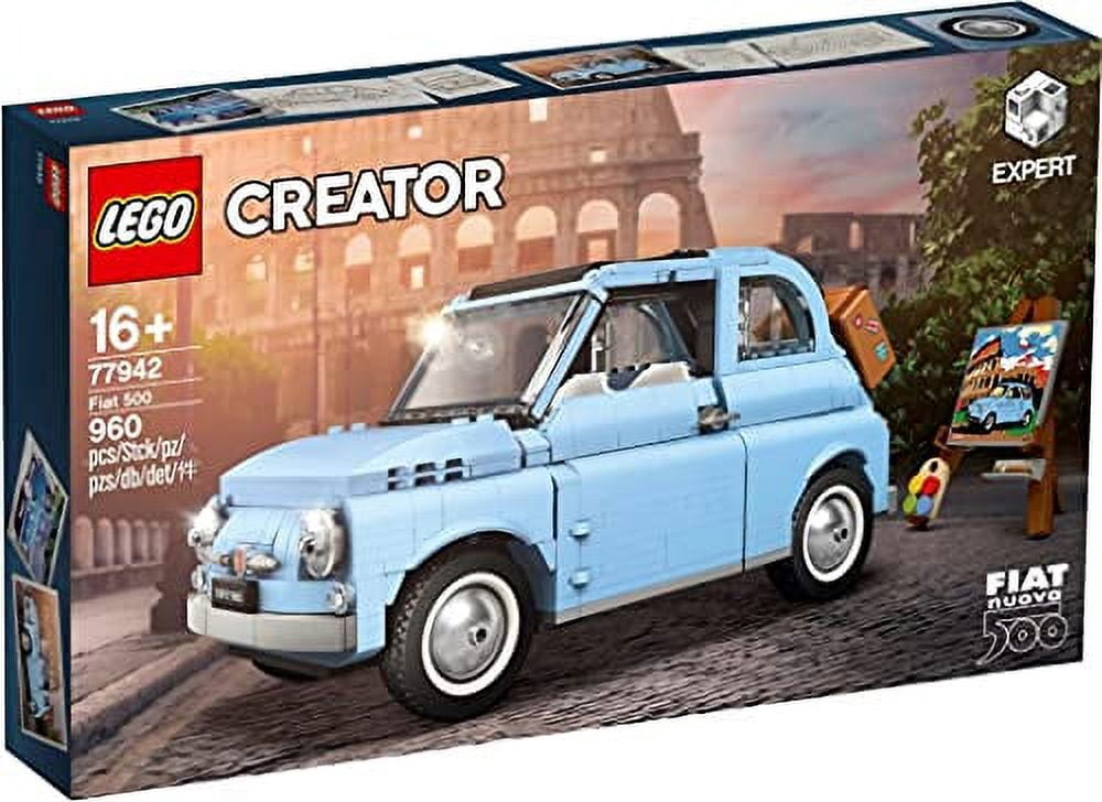 LEGO Creator Expert Fiat 500 Light Blue Model Car 77942 - Walmart.com