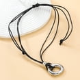 thumbnail image 4 of SIEYIO Simple Irregular Circle Pendant Necklace Choker Fashion Collar Necklace Adjustable Drawstring Neckband Fashion Jewelry, 4 of 14