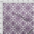 thumbnail image 3 of oneOone Polyester Spandex Purple Fabric Asian Block Floral Craft Projects Decor Fabric Printed By The Yard 56 Inch Wide, 3 of 4