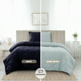 thumbnail image 4 of Lux Decor All-Season Comforter Sets Twin 2 PC, Reversible Bedding Set with Diamond Quilted Design Comforter and 1 Pillow Sham, Lightweight & Cozy Set de Cama Navy/Aqua Blue, 4 of 9