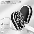 thumbnail image 5 of OFFCURVE for Nissan Key Fob Cover, Car Key Cover Case for Nissan Versa Juke Rogue Sentra Titan Armada Cube Frontier NV Infiniti FX35 FX45 Versa Smart Key Car Accessories Holder Protector, Black, 5 of 6