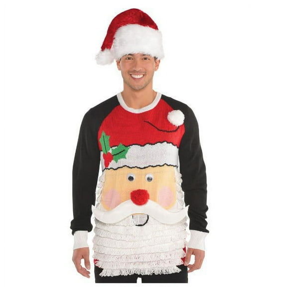Christmas Santa Deluxe Adult Sweater (Small/Medium)