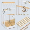 thumbnail image 3 of Soporte para joyas, soporte para collares, organizador de joyas, soporte colgante de madera blanco para collares, soporte para joyas, soporte para pendientes para collares, 3 of 5