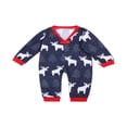 thumbnail image 3 of Ensemble de Pyjamas de Noël pour la Famille Imprimé Dessin Animé Elk Manches Longues Col Rond + Pantalons Longs Élastiques, 3 of 8