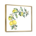 thumbnail image 3 of Designart 'Branch of Leaves and Yellow Lemons II' Tropical Framed Canvas Wall Art Print, 3 of 5