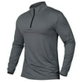 thumbnail image 2 of Kureaily Men's Active Sports Shirts Quarter Zip Long Sleeve Running Pullover Tops Outdoor Sweatshirt, 2 of 5