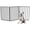 Gray, variant on Pet Gate - 3-Panel Foldable Dog & Cat 54x24 Indoor Gate for Doorways, Stairs & Hallways by PETMAKER (White)