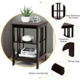 thumbnail image 5 of Yardi Yard 2 Pieces 3-Tier Nightstand with Reinforced Bars and Stable Structure-Dark Brown, Side Table, Chairside Table Narrow End Table for Bedroom Living Room Kitchen, 5 of 6
