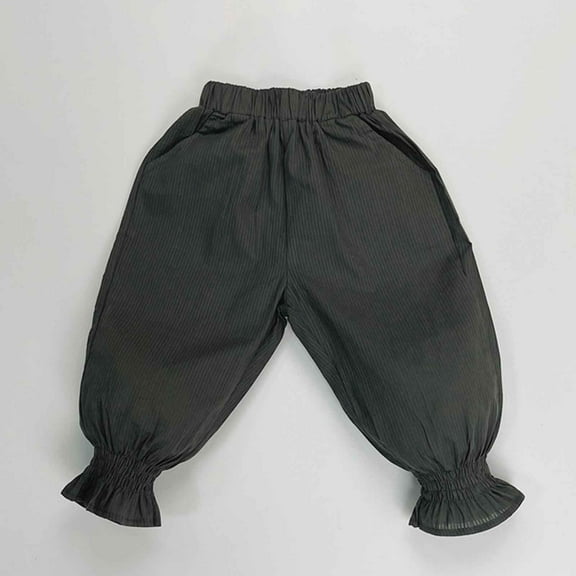 JIAYUE Boys Girls Pants Solid Color Jogger Knickerbockers Jodhpur Mid Waist Trousers For Children Everyday Comfort