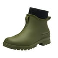 thumbnail image 6 of Mepaouo Women's Rain Boots Waterproof Rubber Stretch Ankle Rainboots Slip on Garden Work Shoes(Green,7), 6 of 7