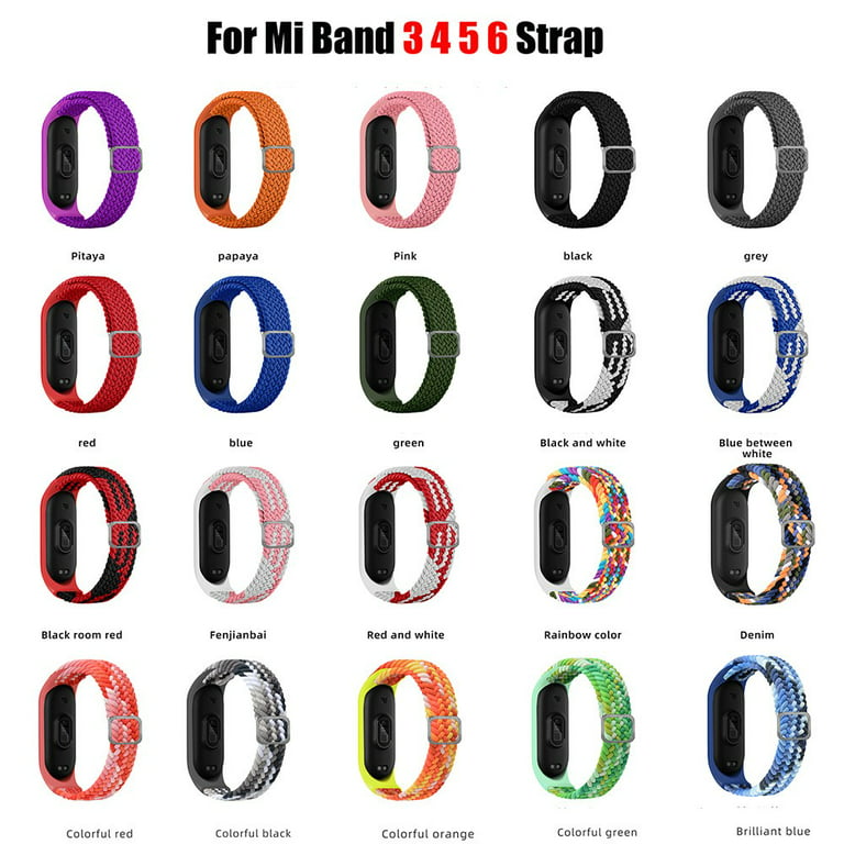 Bracelet for mi band 8 7 Strap Nylon Sport loop watch Belt pulsera correa  Mi band 8 Wristband for xiaomi Mi band 5 4 3 Bracelet