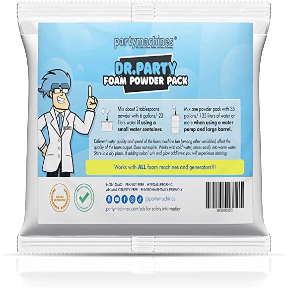 Partymachines Foam Powder Pack - Up to 50 gallons - Smaller Pack Single - use with Your Foam Generator