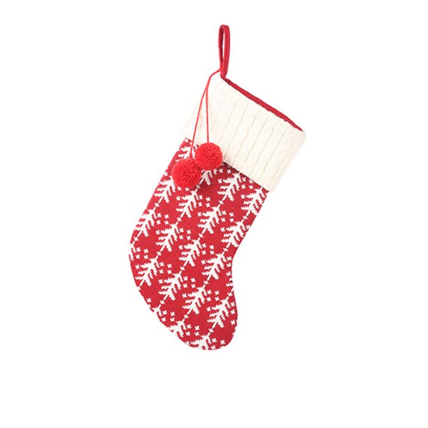 Yuarrent Bolsas de punto Embalaje Elk Snowflake Hanger Calcetines Gran capacidad Goodie Bag Colgante de Navidad para Candy Bar Boda Kits de decoración para fiestas Árbol de Navidad Yuarrent HA068136-01