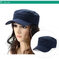 thumbnail image 5 of Xiao Hua Gorra de béisbol clásica de sarga plana unisex ajustable, estilo militar, de 56 a 60 cm (color marrón)., 5 of 5