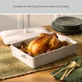 thumbnail image 6 of Better Homes & Gardens Artisan 9.3" x 15.5" Cream Stoneware Roasting Pan with Lid, 6 of 21