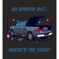 thumbnail image 2 of Go Sports! But Where's the Food? Kids Black Long Sleeve Hoodie-Small, 2 of 6