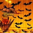 thumbnail image 4 of Halloween Decorative Bat Stickers 3D Stereoscopic Black Bat Stickers Halloween Ghost House Decorative Bat Multiple Wall Stickers, 4 of 4