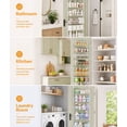 thumbnail image 3 of Asoibopi 8-Tier Adjustable Over the Door Pantry Organizer with 2 Sets Hooks Fits Most Doors, Hanging Spice Rack for Pantry Door Organizer And Storage, White, 3 of 11