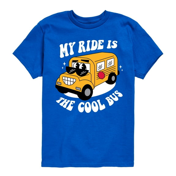 Instant Message - Cool School Bus - Toddler & Youth Short Sleeve Graphic T-Shirt