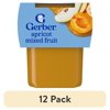 (12 pack) Gerber 2nd Foods Natural for Baby Baby Food, Apricot Mixed Fruit, 4 oz Tubs (2 Pack)