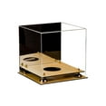 thumbnail image 3 of Deluxe Acrylic Full Size Basketball Display Case with Mirror, Gold Risers and Wood Floor (A001-GR), 3 of 7